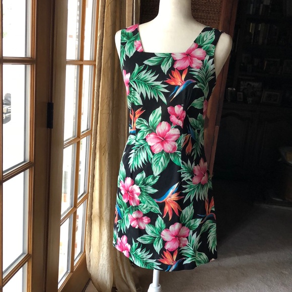 Hawaiian Print Sheath Dress - Picture 1 of 3